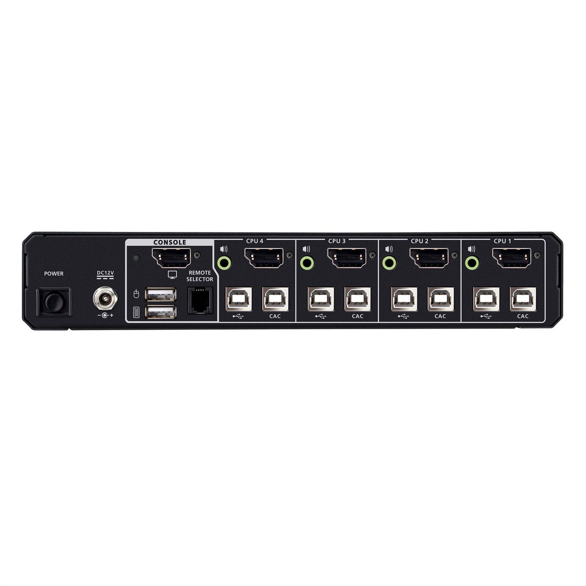 ATEN CS1184DPH4C 4-Port USB 5K DP/HDMI, Single Display Universal Secure KVM Switch mit Cardreader
