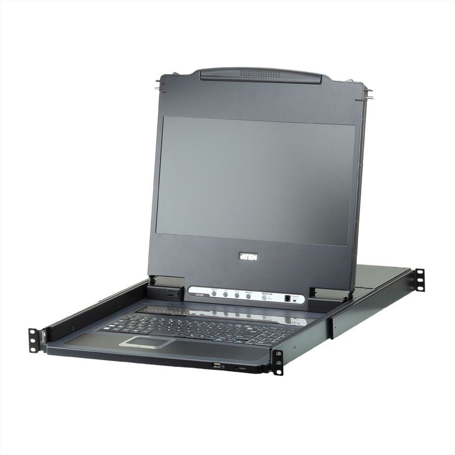 ATEN CL6708MW Commutateur LCD KVM, USB-DVI  8 ports, FR-Layout