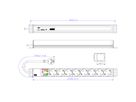 BACHMANN Bâti de prises 19" 8x avec protection contre les surtensions sans interrupteur
