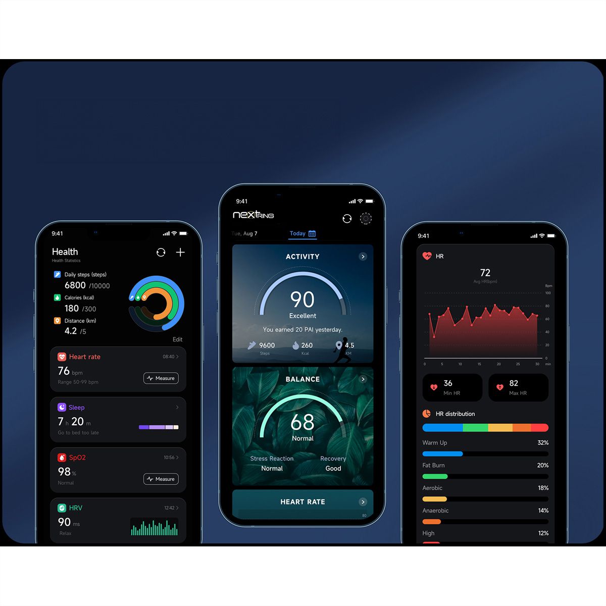 MYnextRING Smart Ring Schwarz matt, Grösse 9