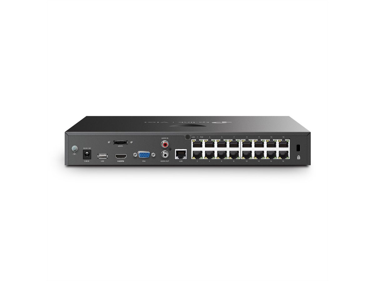 TP-Link NVR2016H-16MP-4TB NVR Enregistreur vidéo en réseau 16-CH, 16x PoE, 4 TB