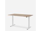 WRK21 Schreibtisch Smart 140 x 80 cm, Höhenverstellbar, Kendal Eiche / Weiss
