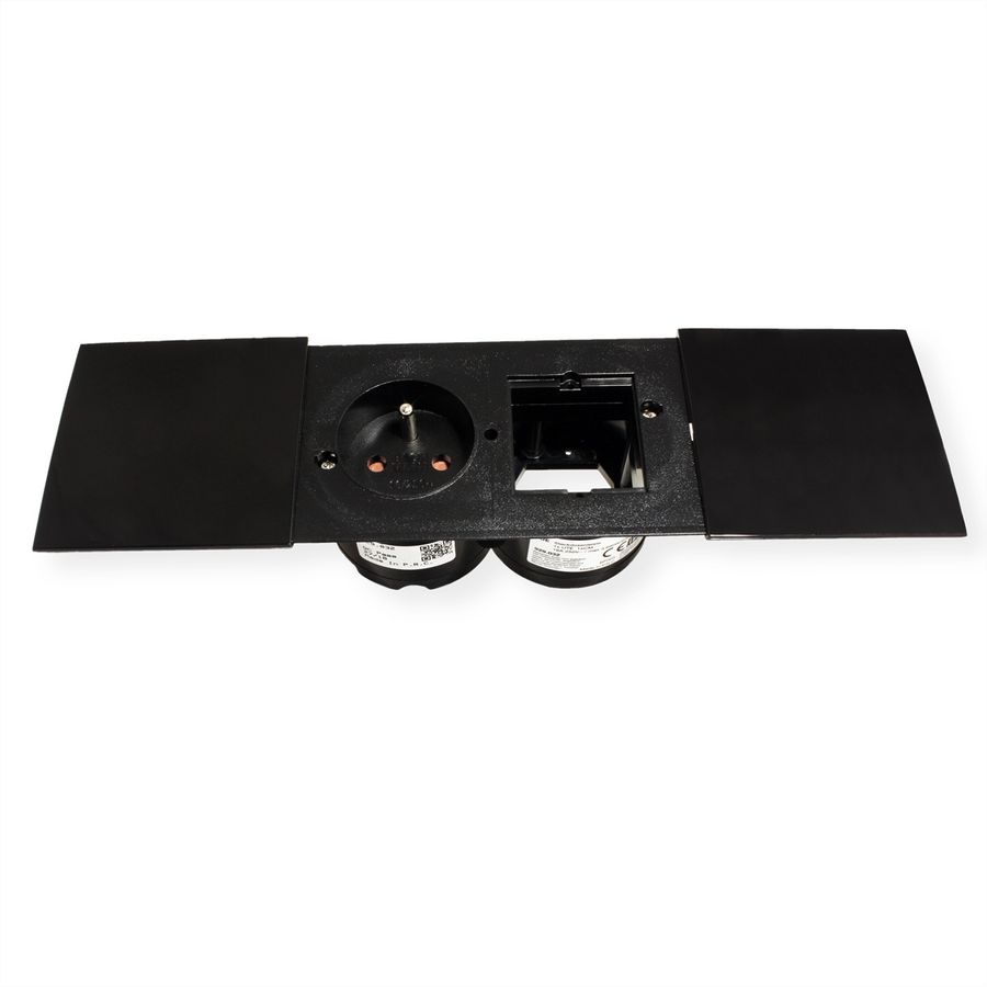 BACHMANN DUE 2x Couverture, mesure p.Ph.3H05VV-F 5G4 CEE 3x32A Lan, noir