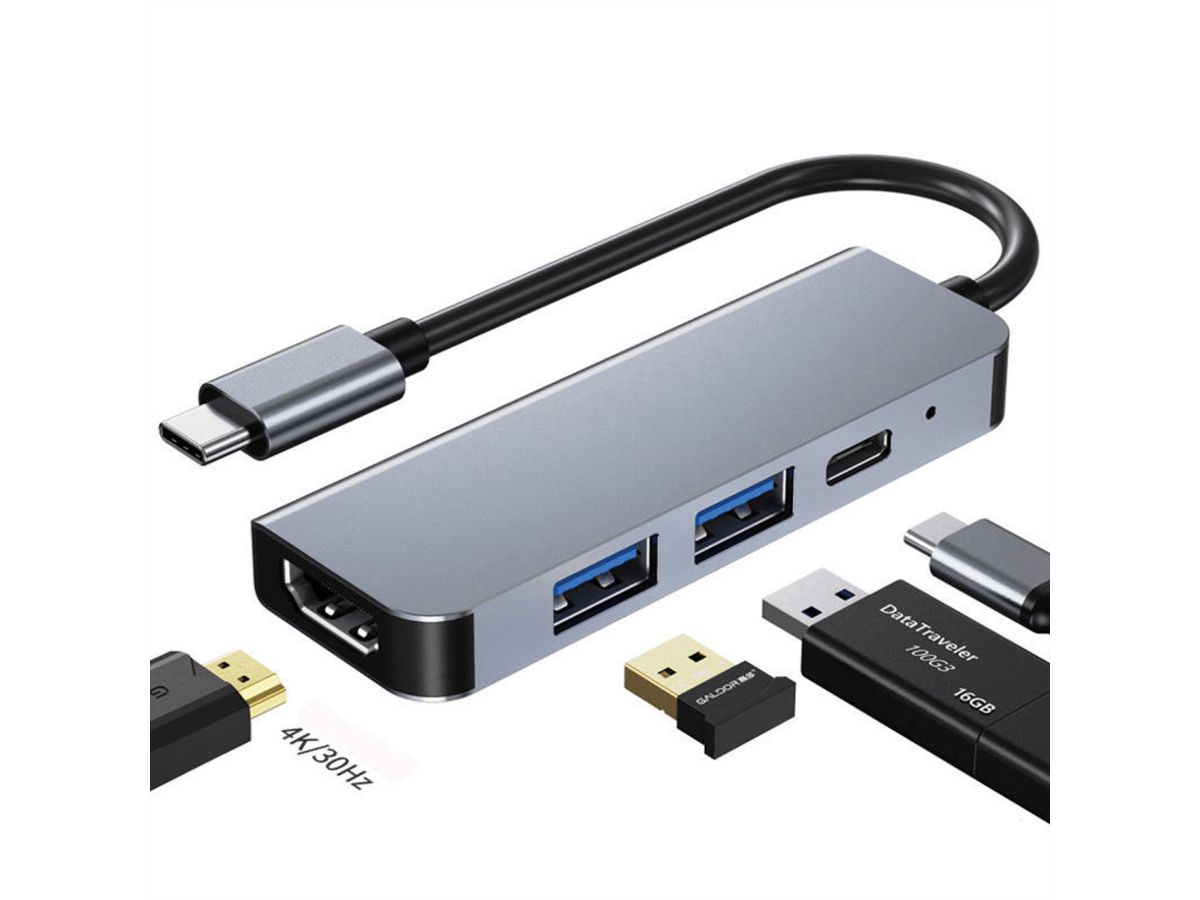 VALUE Station d'accueil USB type C, HDMI 4K, 2x USB type A + type C PD (Power Delivery)