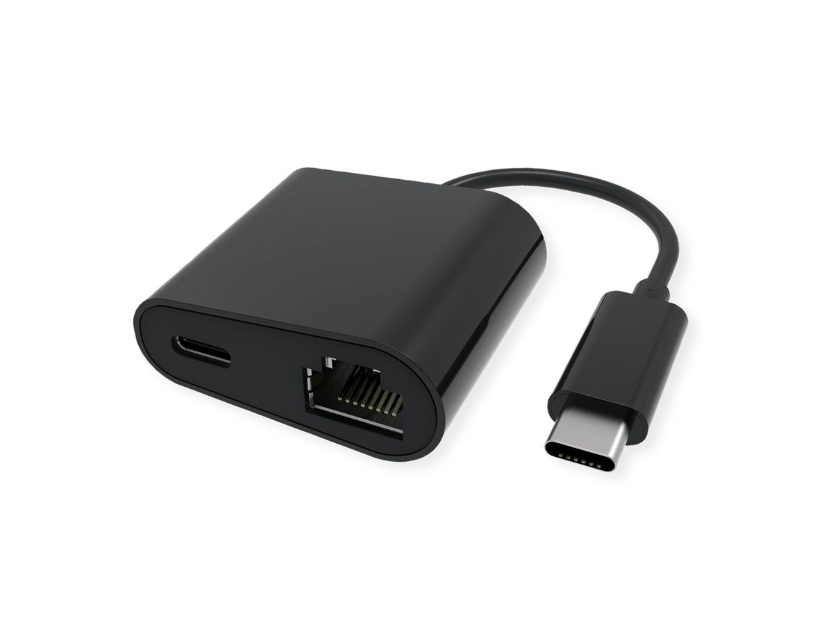 VALUE USB-C zu Gigabit Ethernet Konverter, PD Port, 100W