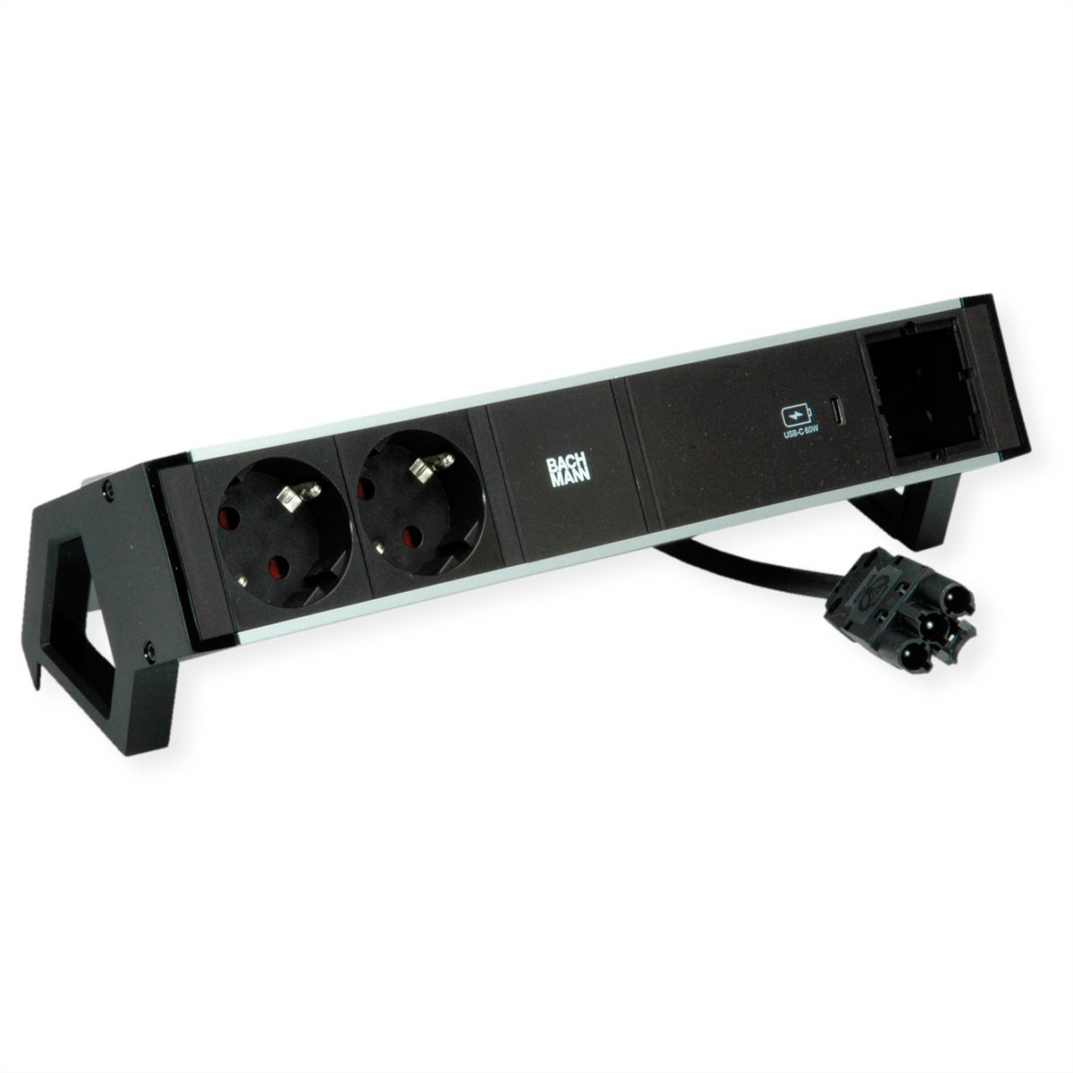 BACHMANN DESK2 ALU BLACK 2xclé de protection USBC