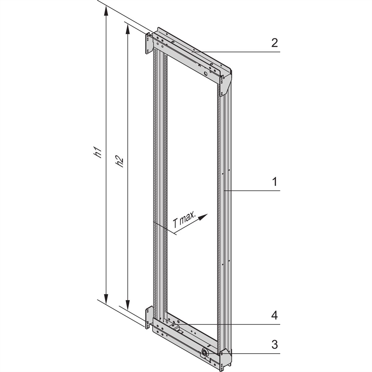SCHROFF SCHWENKRAHMEN 120° 29/33HE 600L
