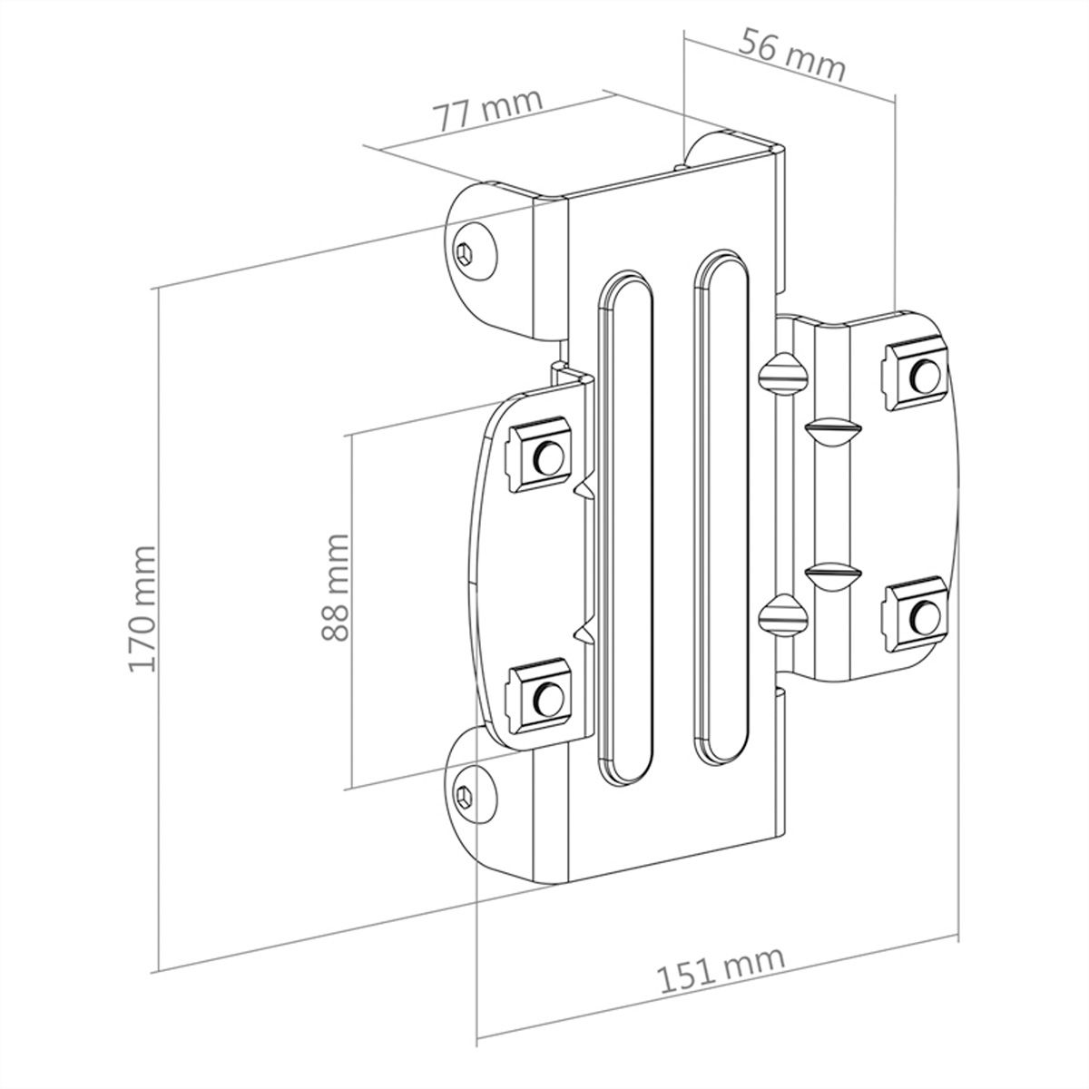 **Retoure**Hagor Adaptateur de rail CPS - Rail adapter for Alu pillar, noir