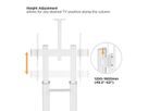 ROLINE Support LCD/TV sur roues, 70–120 pouces, jusqu'à 140 kg, noir