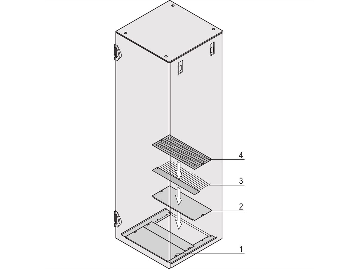 SCHROFF Bodenblech, mehrteilig - BODENBL.VARI.600B 300T 7021