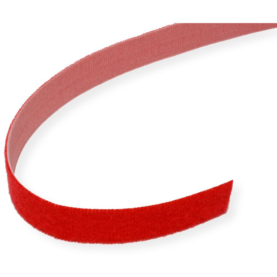 VELCRO® ONE-WRAP® Bande non perforée, 20mm, rouge, 5 m
