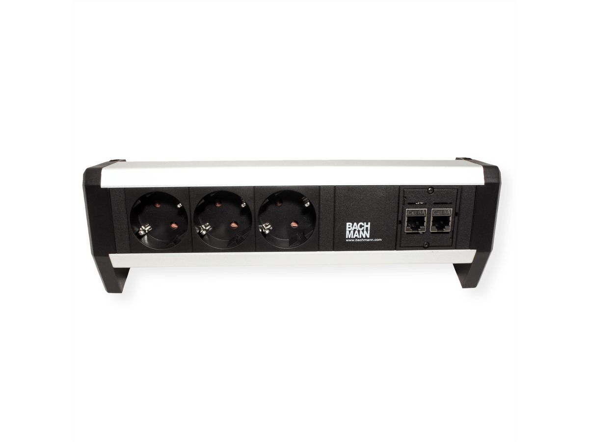 BACHMANN DESK 3x contact de protection, 2x CAT6