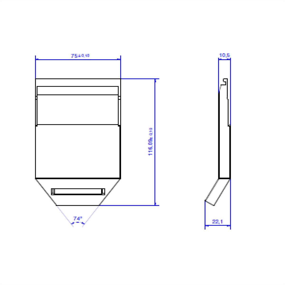 BACHMANN DESK2 Kabelführung RAL9005, lackiert schwarz