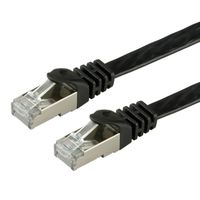 VALUE Patchkabel Cat.6 (Class E) FTP, extra-flach, schwarz, 2 m
