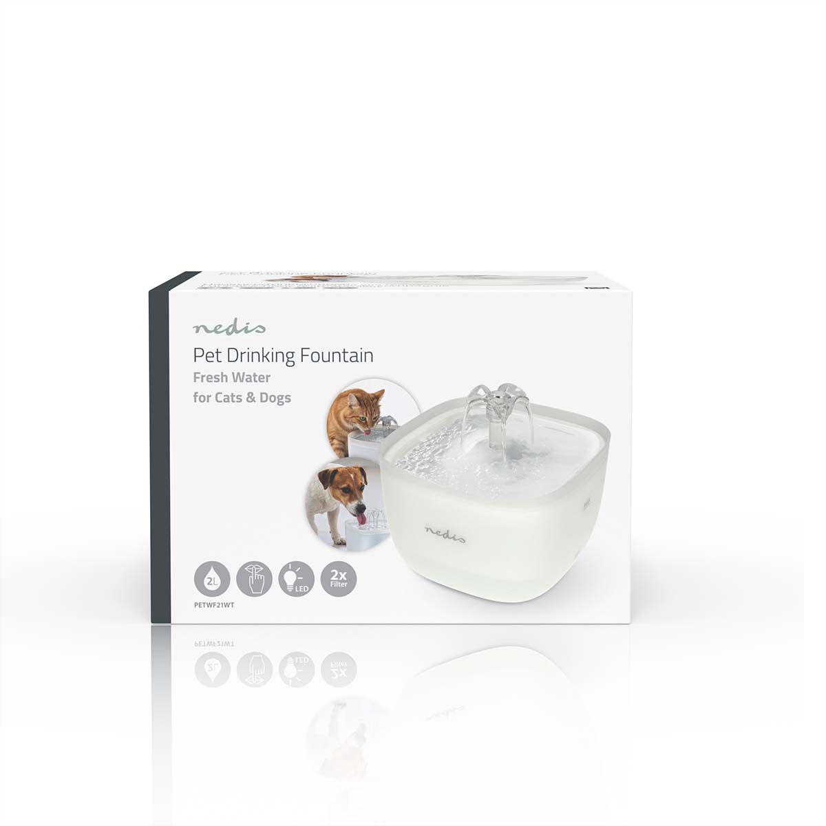 Nedis Haustier-Trinkbrunnen 2 l, weiss
