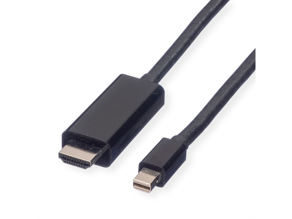 VALUE Mini DisplayPort Câble, Mini DP - UHDTV, M/M, noir, 1 m