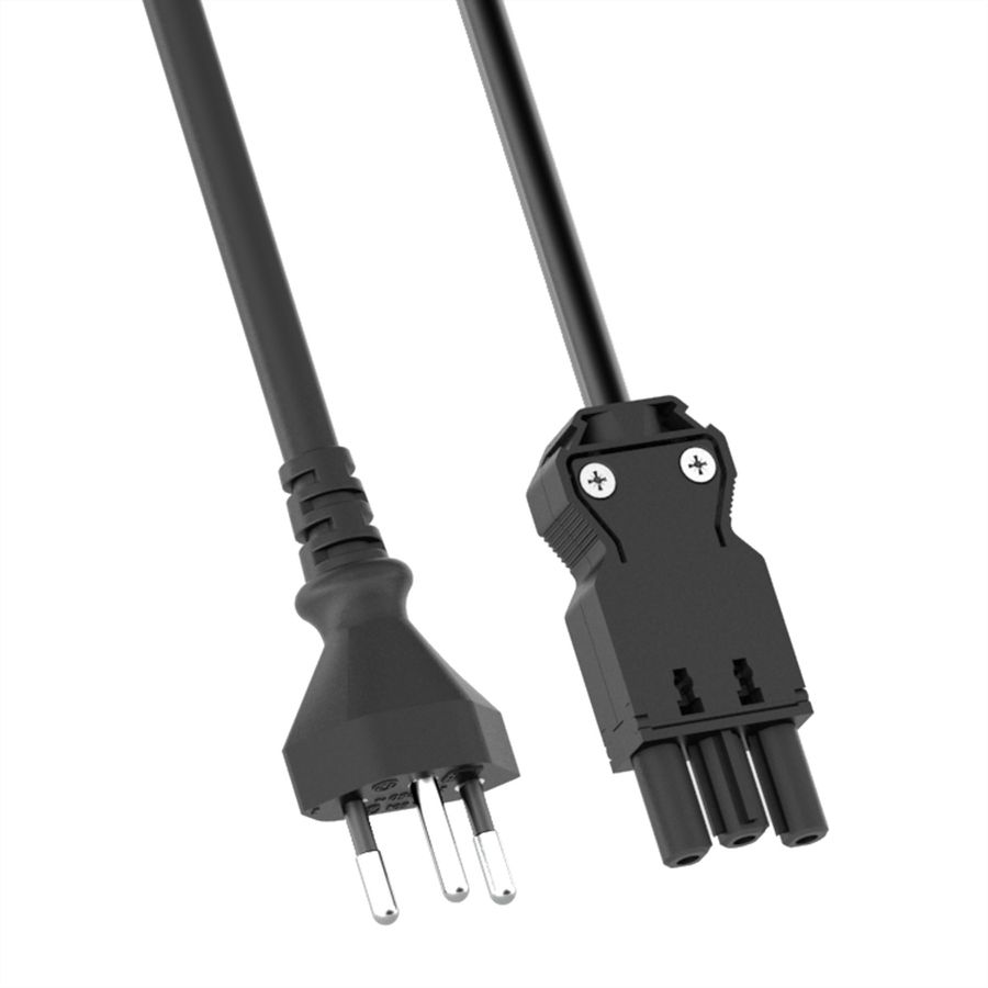 BACHMANN GST18 Câble d'alimentation pour appareils, Suisse, noir, 1,5 m