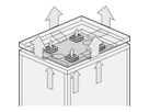SCHROFF Eurorack Plateau de ventilation pour couvercle de ventilateur, sans ventilateur, 800W 800D