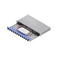 EasyLan Tiroir FO pour fusion basique catégorie C, 19" 1U, 12 ports, 12x SC-duplex, OS2
