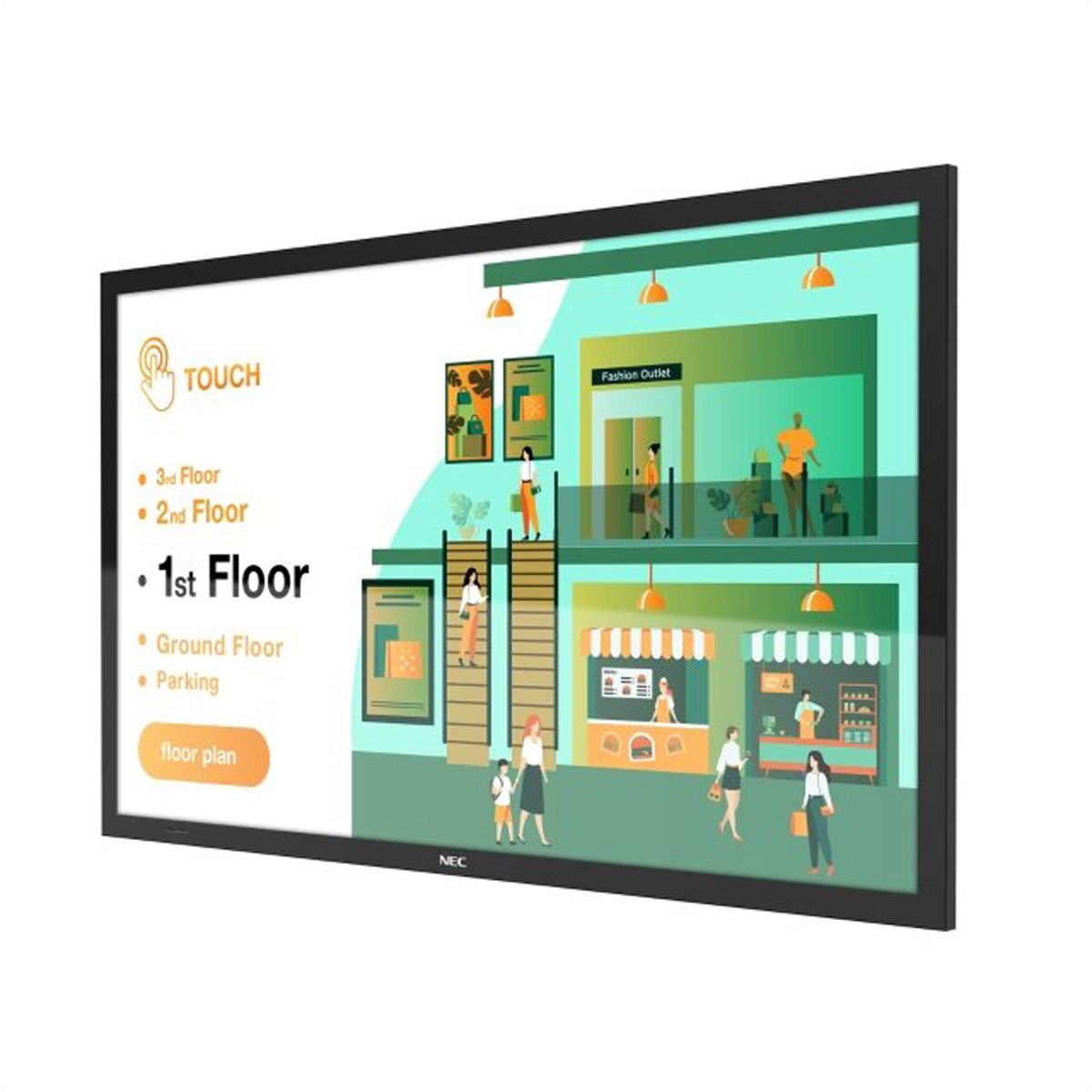 NEC Touch Display MultiSync M431 PCAP, 43", UHD, 24/7, 500cd/m²
