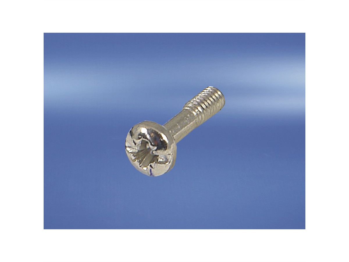 Vis à collerette de SCHROFF, empreinte transversale/fente (M2.5x11), acier nickelé
