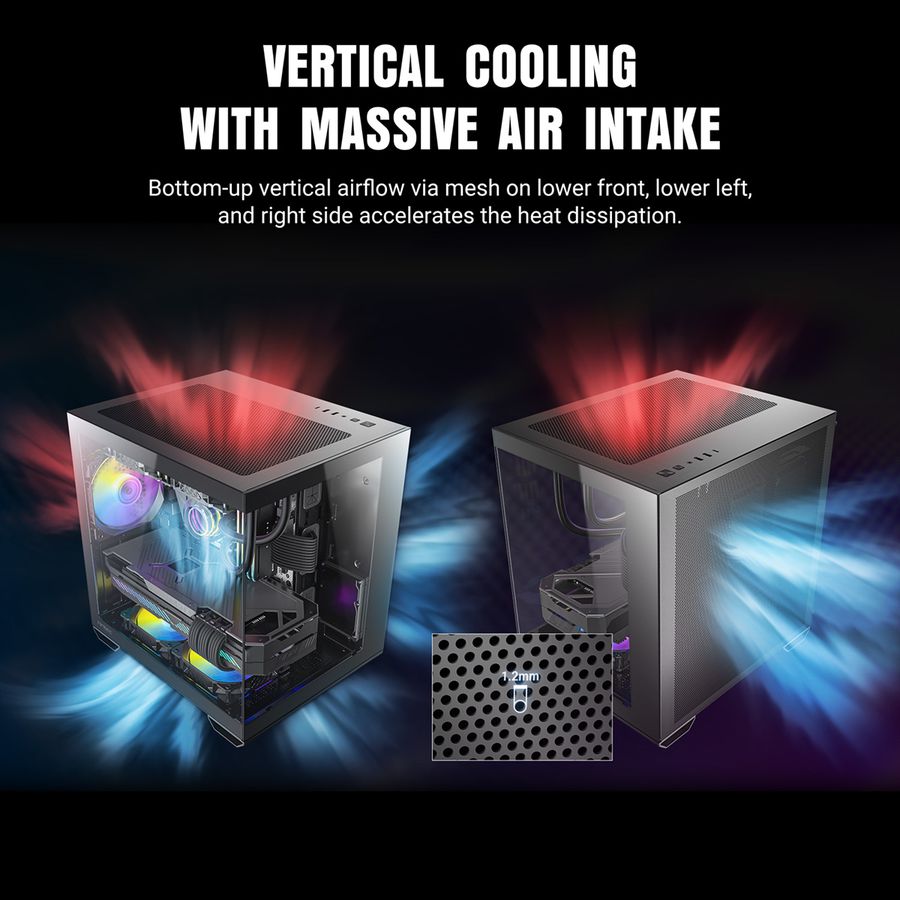 ANTEC CX60M ARGB PC Gehäuse Mini Tower Micro-ATX, weiß