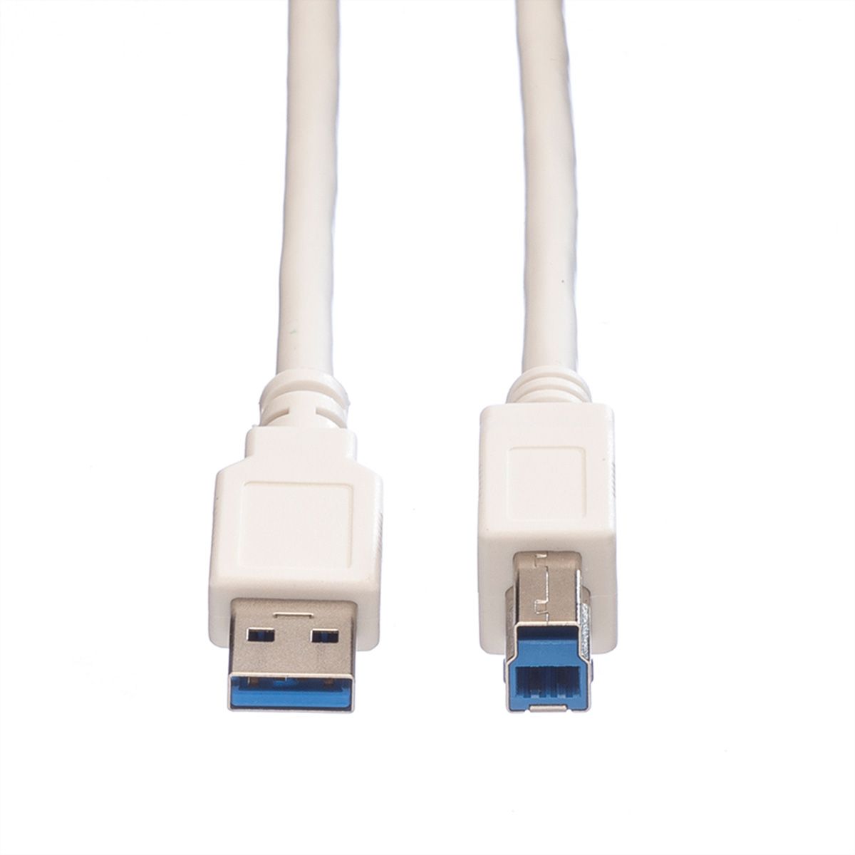 VALUE Câble USB 3.2 Gen 1 Type A-B, blanc, 0,8 m