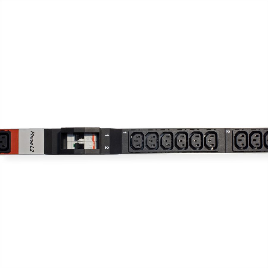 BACHMANN IT PDU ALU 1U 36x C13 6x disjoncteur CEE 3x32A rouge
