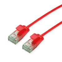 ROLINE RM Cordon Data Center UTP Cat.6A (Classe EA), slim, rouge, 0,15 m