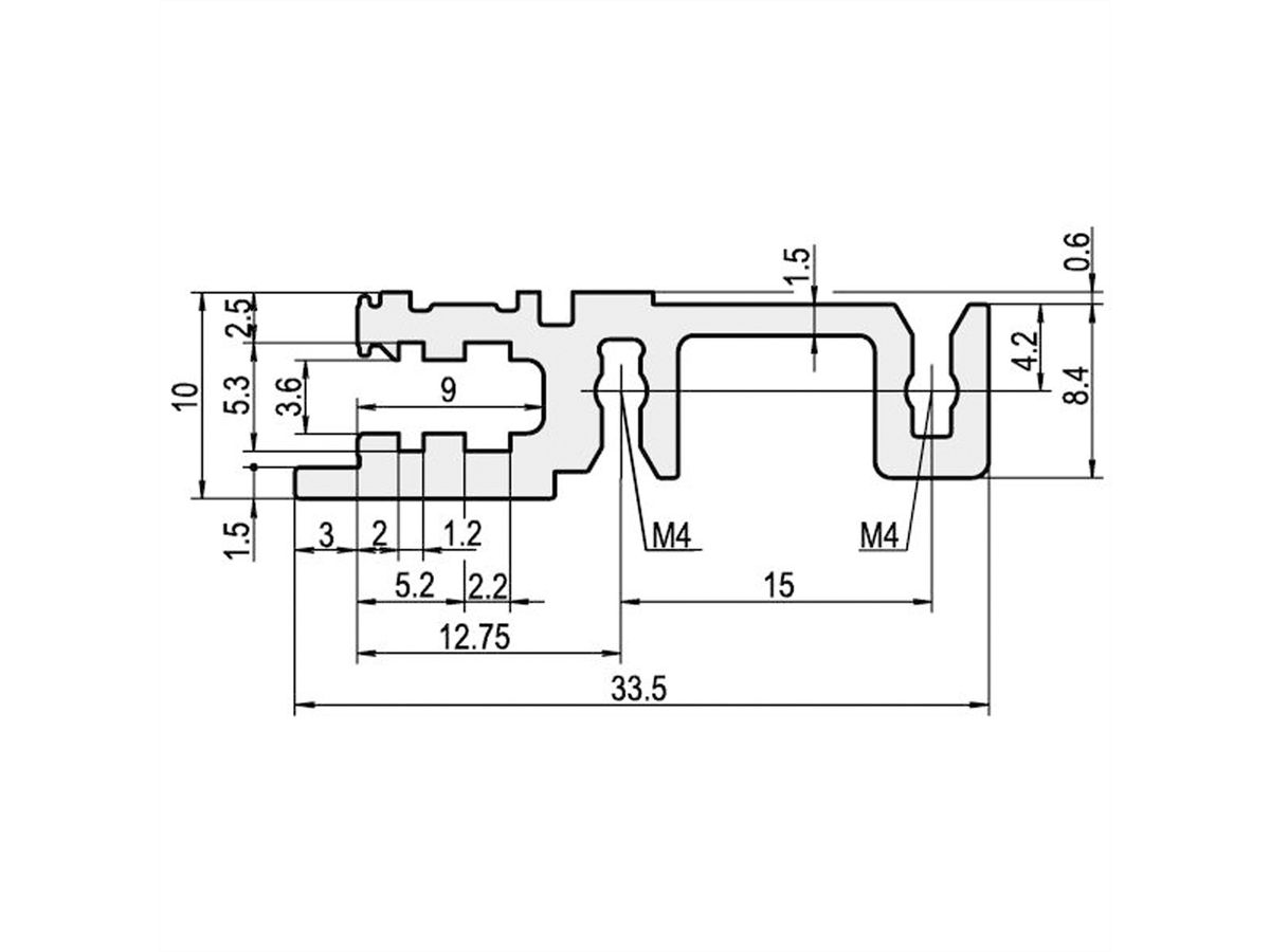 SCHROFF Typ H-KD stabil, kurzes Dach - MODULSCH. VORNE 1MT H KD