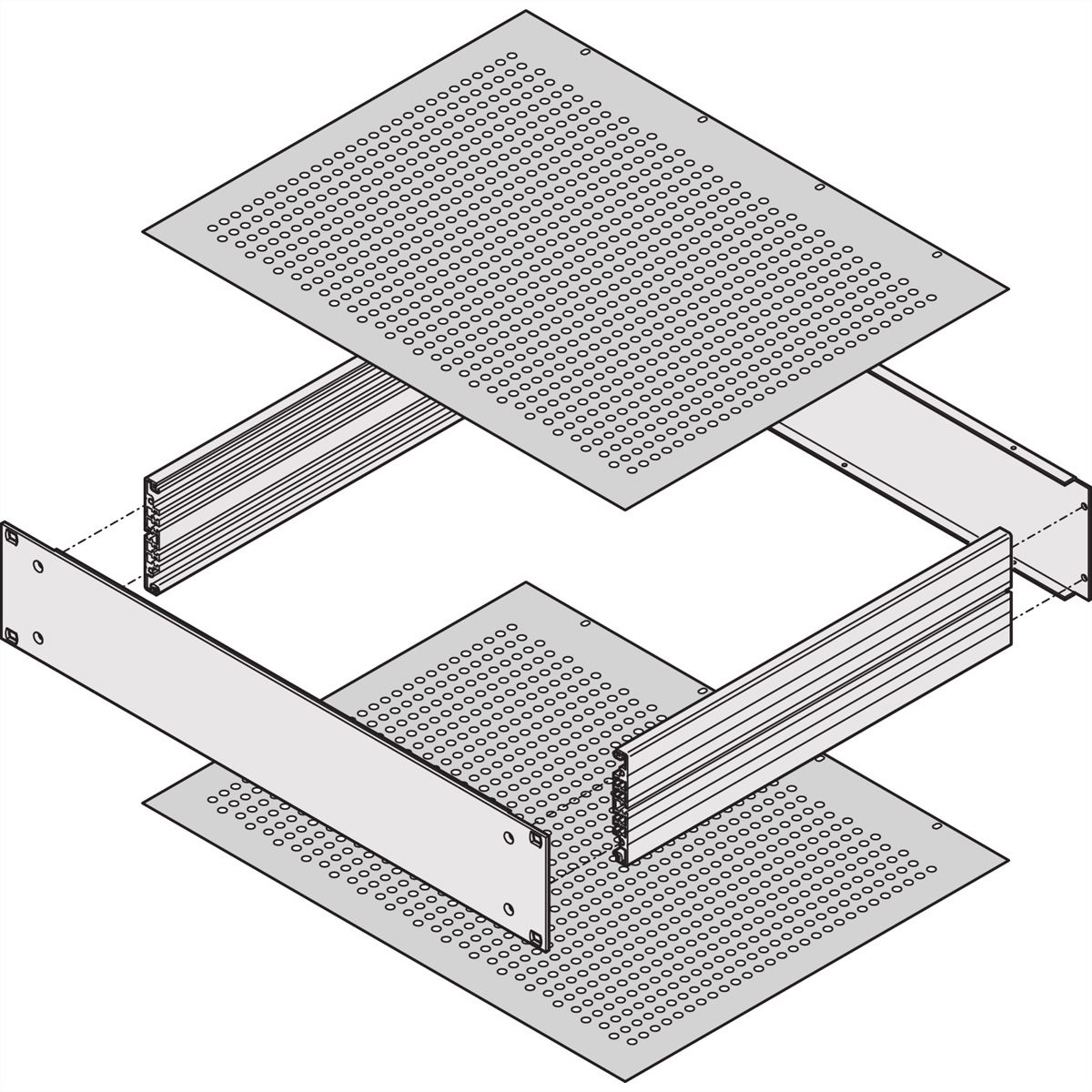 Plaque de recouvrement MultipacPRO SCHROFF, perforée, profondeur 340 mm