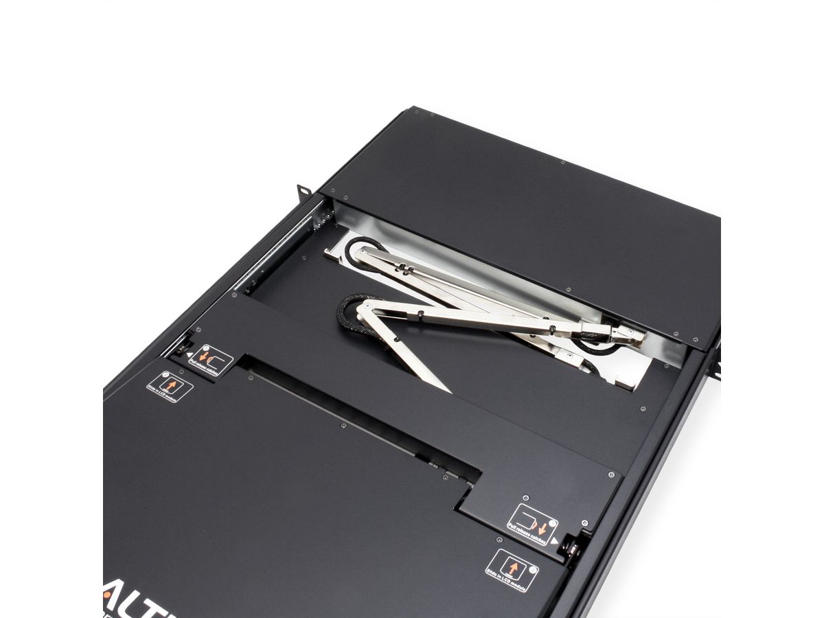 ATEN KL1516AiM KVM Over-IP Switch, 43cm TFT, VGA, PS/2-USB über Kat 5, 16 Ports, DE-Layout