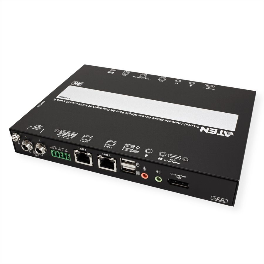 ATEN CN9950 1-Local-Remote Share Access Einzelport 4K DisplayPort KVM over IP Switch
