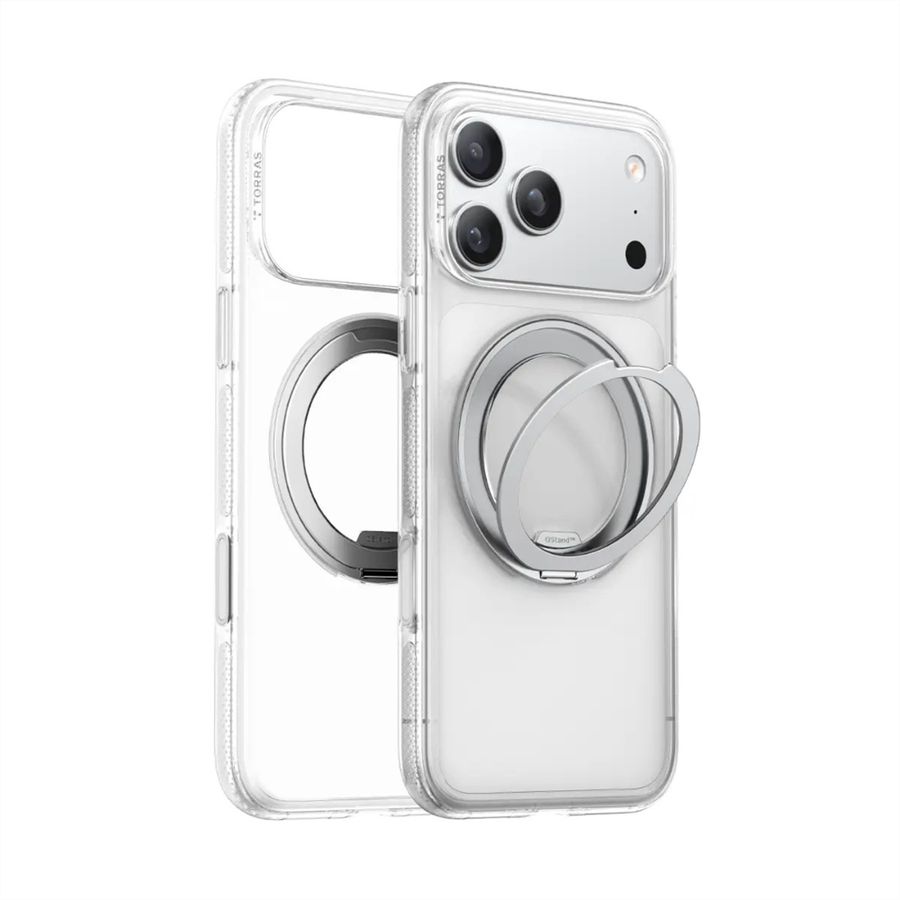 Torras Ostand R Fitness Schutzhülle, iPhone 17 Pro Max, MagSafe, transparent