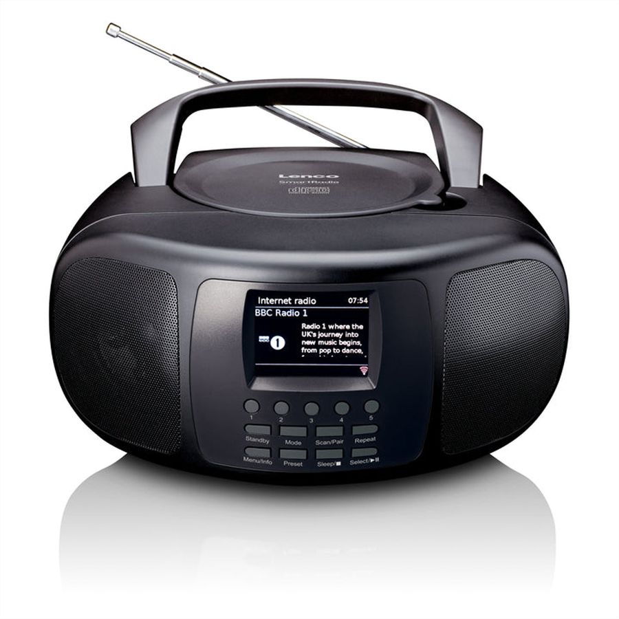 Lenco Internet Radio SCD-6000BK DAB+/FM, Bluetooth, lecteur CD, écran LCD