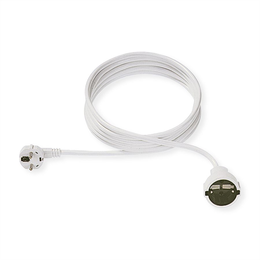 BACHMANN AC230V Câble prolongateur, prises type 2P+T allemand, blanc, 3 m