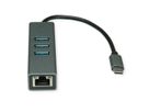 ROLINE Convertisseur USB 3.2 Gen 1 type C - Gigabit Ethernet + Hub 3x