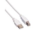 VALUE USB 2.0 Kabel, Typ A-B, weiß, 0,8 m