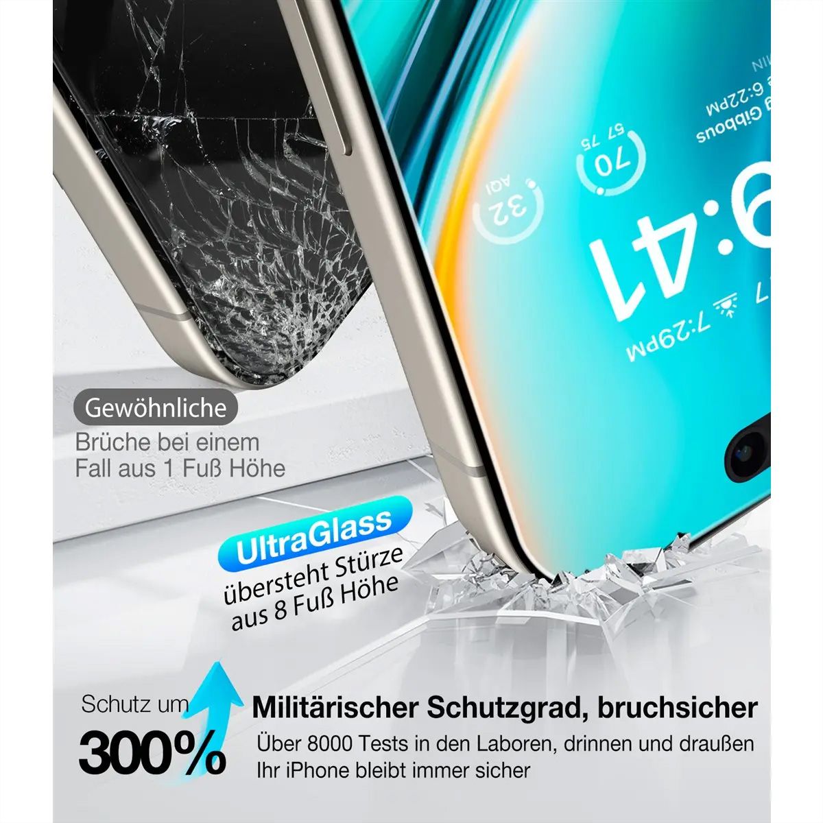 Torras Install Master Displayschutz, Privacy, iPhone 16 Pro, transparent