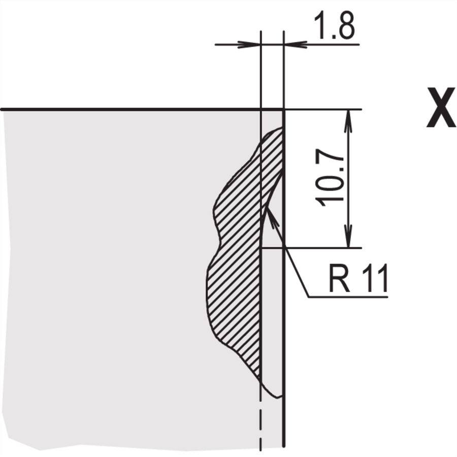 SCHROFF Face avant, plate, Refrofit Shielding, D-Sub Cutout, 3 U, 4 HP, 2 x 25 broches, 2,5 mm, alu, anodisé avant, conducteur arrière