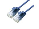 ROLINE UTP DataCenter Patchkabel Kat.6A (Class EA), LSOH, slim, blau, 0,15 m