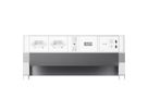 BACHMANN DESK2 ALU WHITE 2xCH 90°, 1xUSB C/C 45W L=0,2m RAL9010