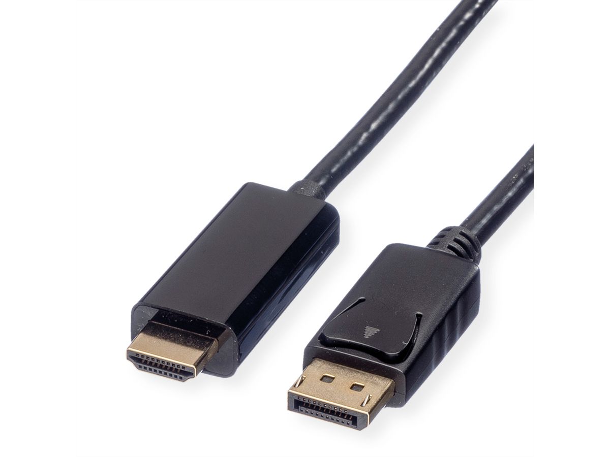 ROLINE Câble DisplayPort DP - UHDTV, M/M, noir, 1 m