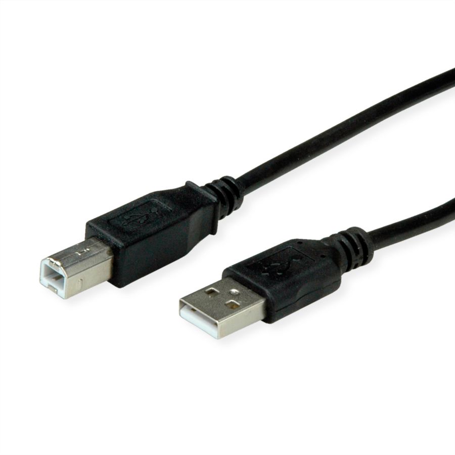 ROLINE RM Câble USB 2.0, type A-B, noir, 0,8 m