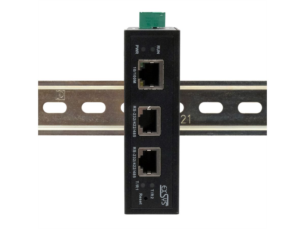 EX-61002 Ethernet zu 2 x Seriell RS-232/422/485