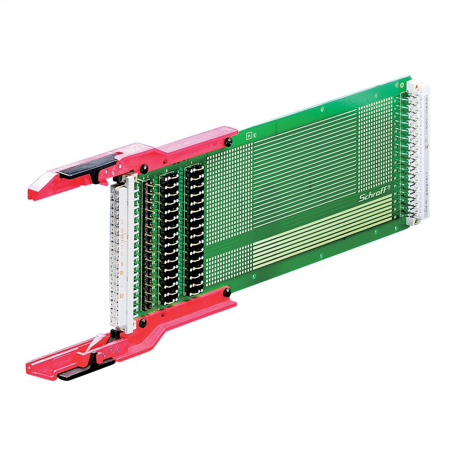 Adaptateur de contrôle SCHROFF pour connecteur DIN type D, 3 U, 160 mm, U/I