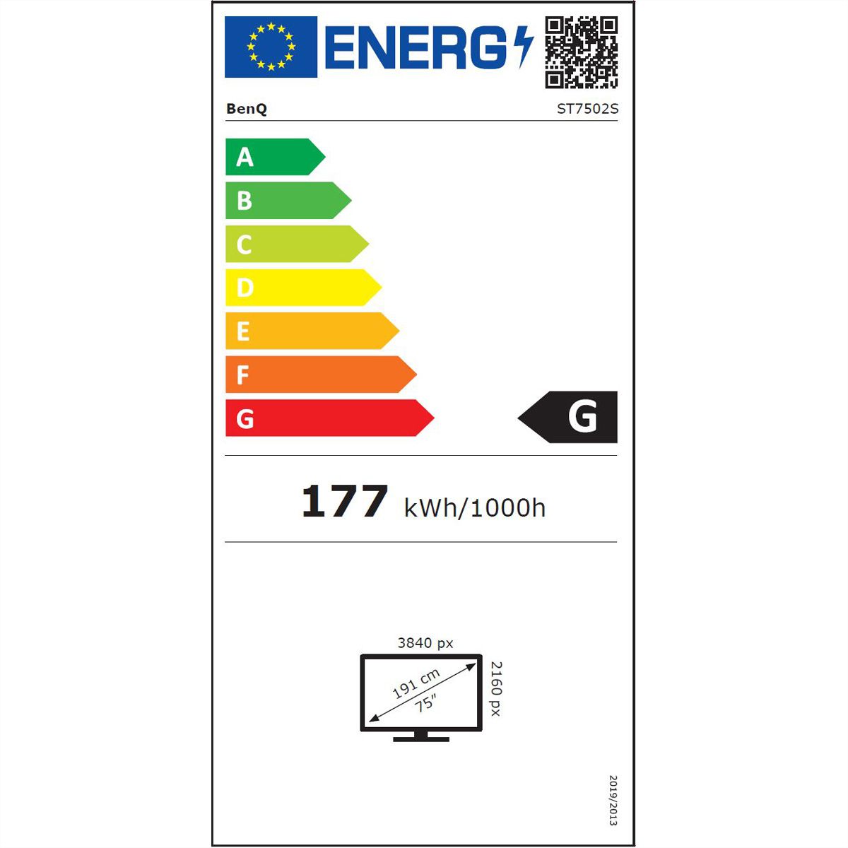 BenQ Signage Display ST7502S , 75", 18/7, UHD, 400cd/m²