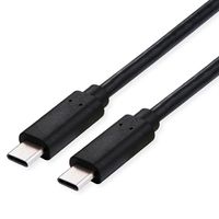 ROLINE Câble USB4 Gen3x2, C–C, M/M, 8K UHD-2, 40Gbit/s, 100W, noir, 0,8 m