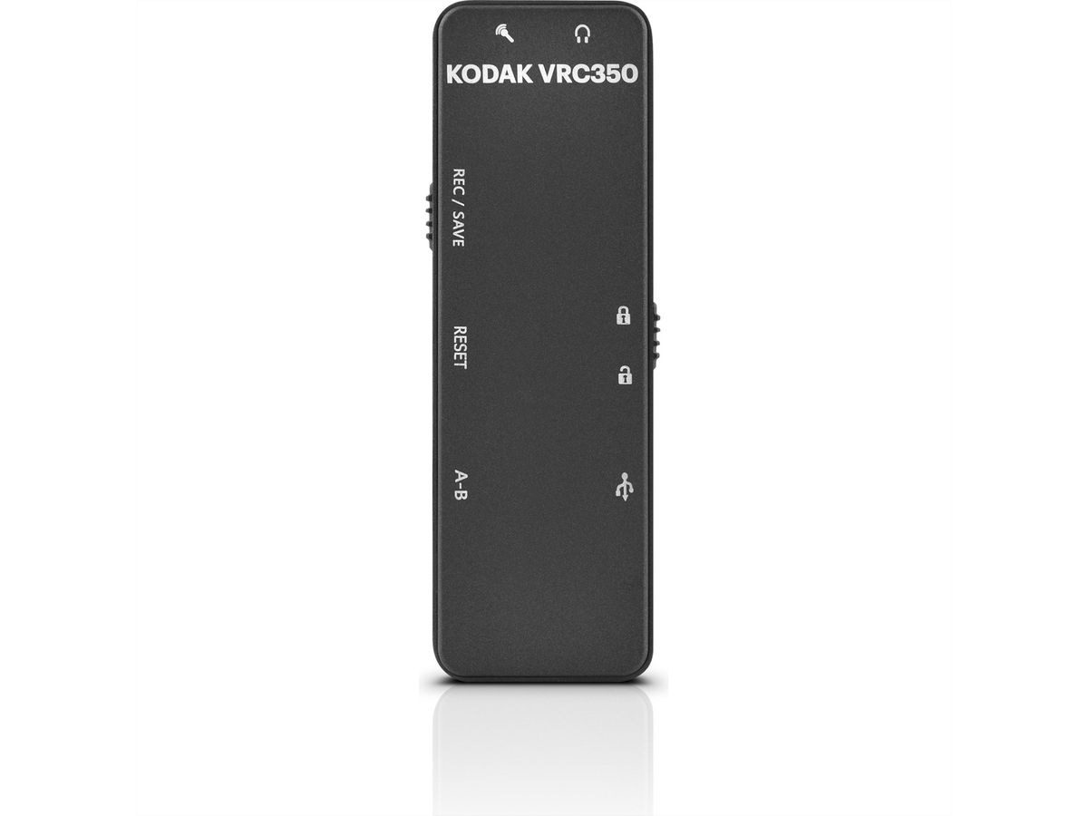 Enregistreur vocal numérique Kodak VRC350, 8GB - Gris - Métal