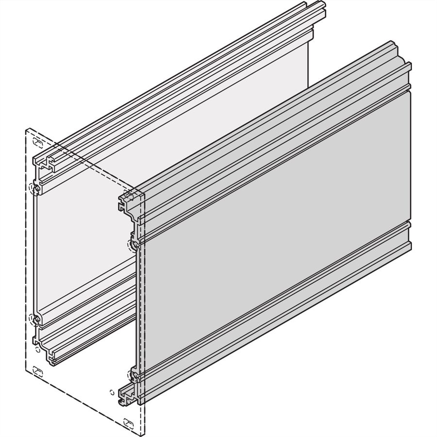 SCHROFF, cadre, module enfichable, panneau latéral extrudé, 6 U, 220 mm, gauche